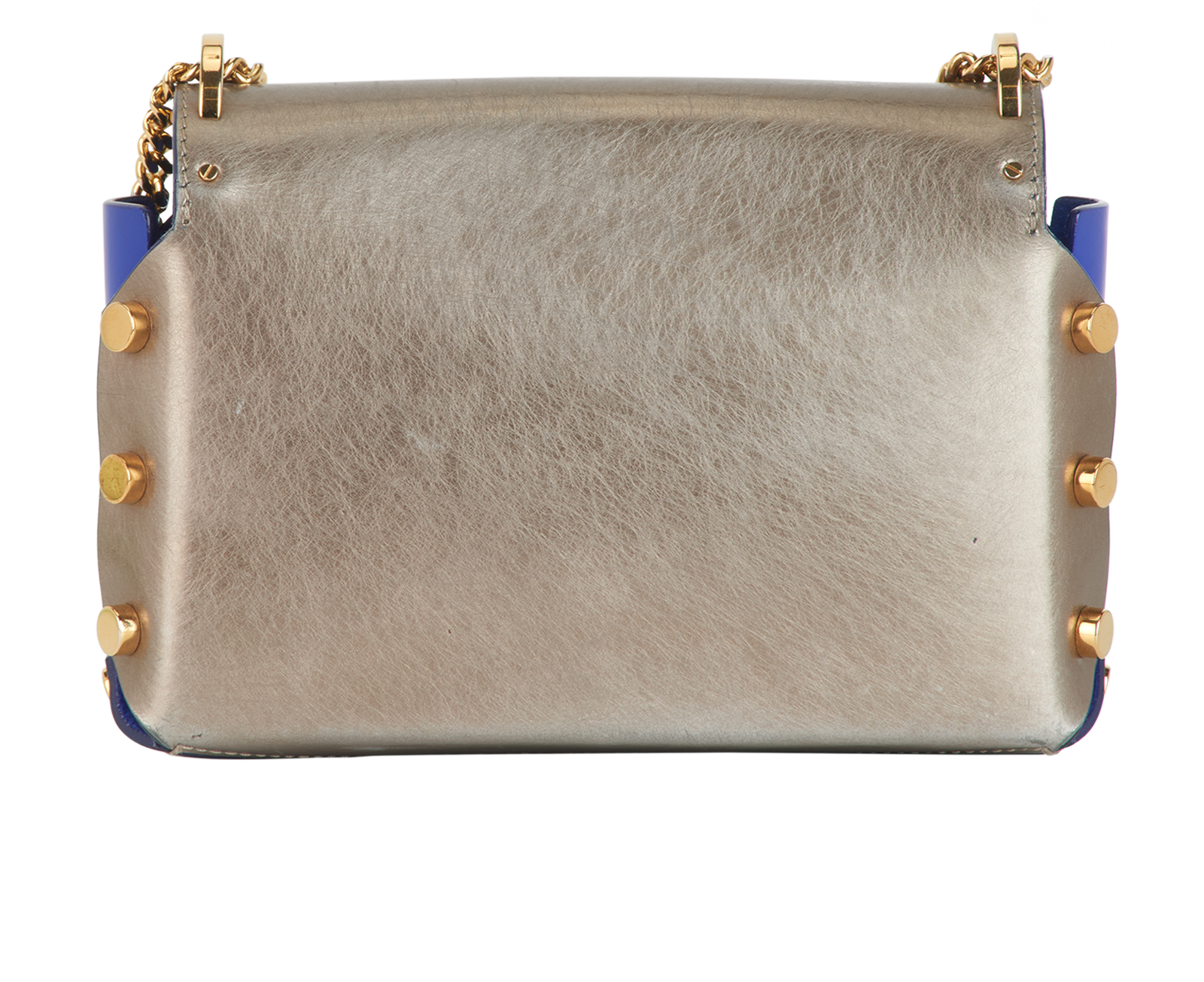 Crossbody, &pound;180, Handbags, Blue/Silver, Leather, Back view